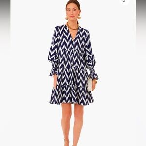 NAVY IKAT KENZO DRESS